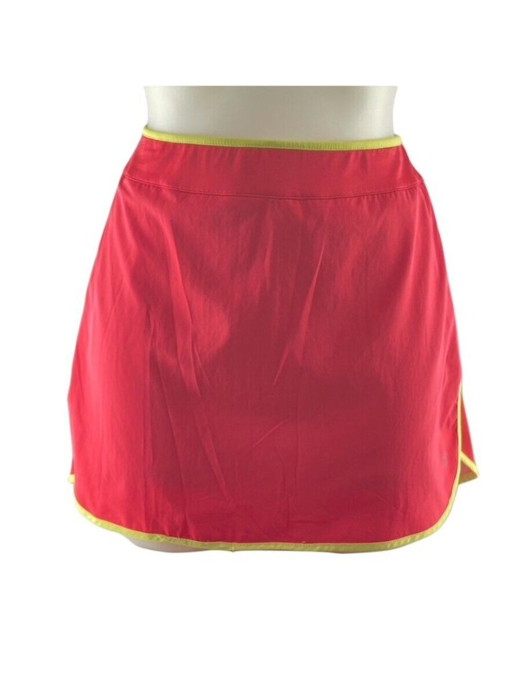 Womens IZOD PERFORM-X BASIX COOL-FX Golf Tennis Skirt Athletic Skort Red Yellow